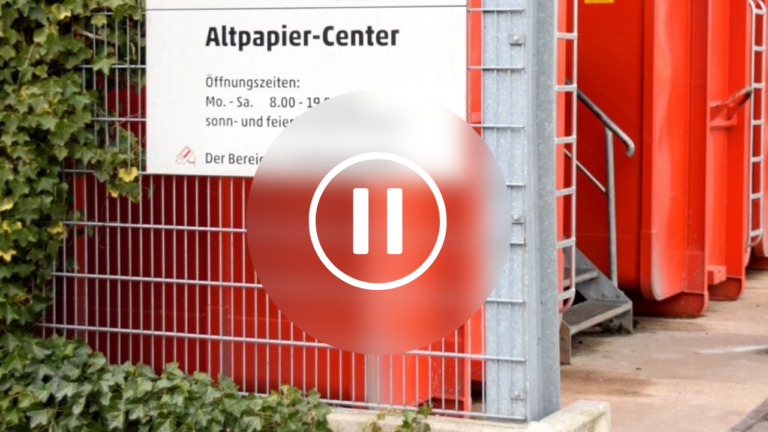 Im Juni Umbau-Pause für Altpapier-Abgabe